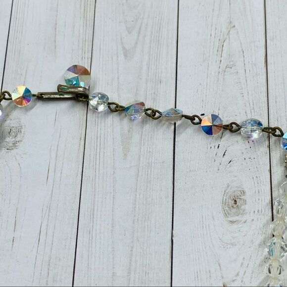 VTG AB Double Strand Glass Bead Necklace - Picture 3 of 3